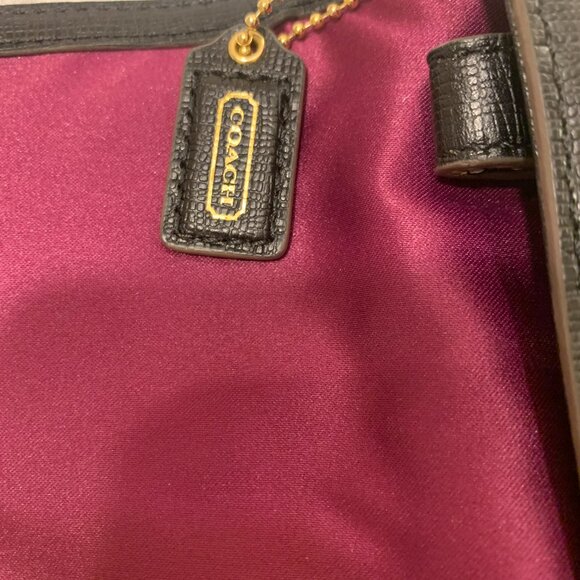 COACH MADISON CLUTCH IN TEXTURED LEATHER LI BLACK F25240 - Picture 15 of 16